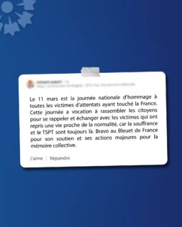 Le 11 mars, journée nationale d’hommage aux victimes du terrorisme, portons le Bleuet de France 🔵
Ne vivant que de dons, nous avons besoin de votre soutien pour poursuivre nos actions auprès de nos 25 000 bénéficiaires ➡️ lien en bio
#BleuetdeFrance #solidarité #11mars #hommage