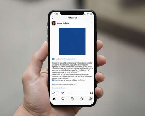11 novembre : un carré bleu pour la solidarité et la mémoire