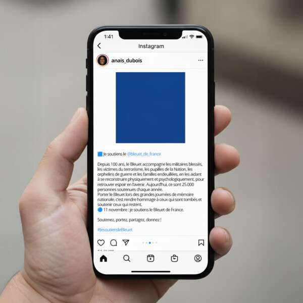 11 novembre : un carré bleu pour la solidarité et la mémoire